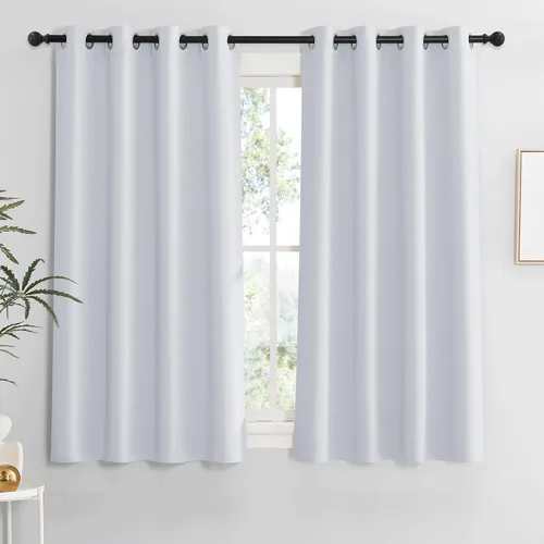 Miniatura 104 de RYB HOME Cortinas opacas de cocina de 36 pulgadas de largo, tratamiento de privacidad para ventanas pequeñas, aislamiento térmico, telón de fondo