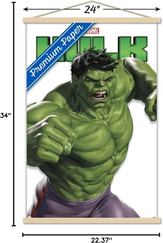 Miniatura 7 de Trends International Marvel Comics - Póster de pared con marco magnético de Hulk Feature Series