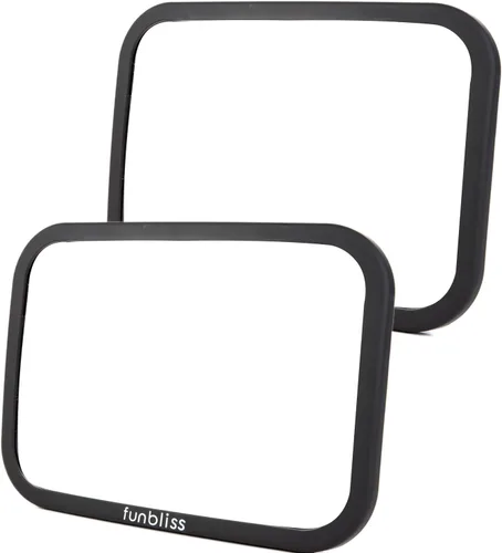 Funbliss Espejos de Asiento de Coche Orientados hacia Atrás - Espejo de Coche para Bebé a Prueba de Sacudes y Roturas para el Asiento Trasero -
