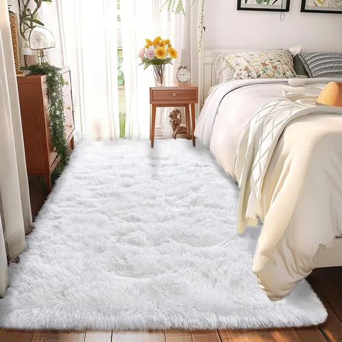 Miniatura 105 de Awaytail Alfombra Esponjosa Lavable 2x3 Pies, Pura Negra Alfombra para Silla de Escritorio Antideslizante, Alfombra Supersuave para Niños
