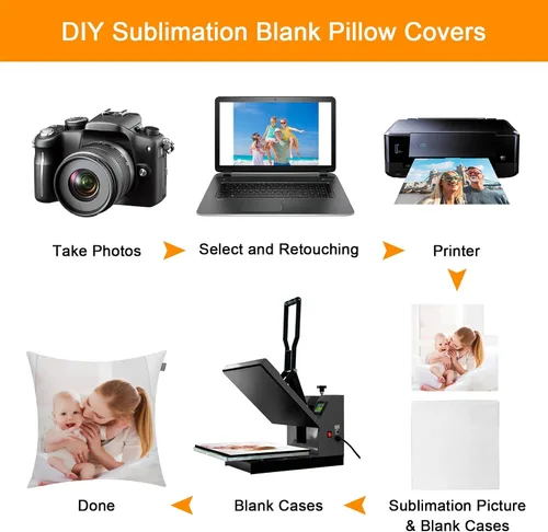 Miniatura 7 de Thmyo - Paquete de 2 fundas de almohada de algodón sólido decorativas cuadradas, fundas de almohada DIY, fundas de almohada en blanco
