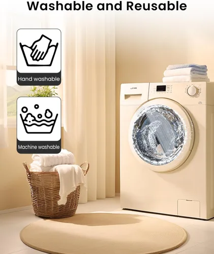 Miniatura 7 de Paquete de 4 almohadillas de trapeador de repuesto para aspiradora robot Roborock Q10 S5/Q10 S5+ – Paños de microfibra lavables a máquina