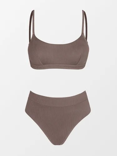Miniatura 4 de CUPSHE Conjunto de bikini de dos piezas para mujer, traje de baño de cintura alta con cuello redondo