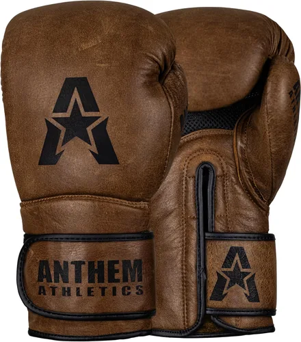 Miniatura 7 de Anthem Athletics Stormbringer Guantes de boxeo de cuero de grano completo para hombres y mujeres, guantes de boxeo Muay Thai de 12 onzas, 14 oz o 16