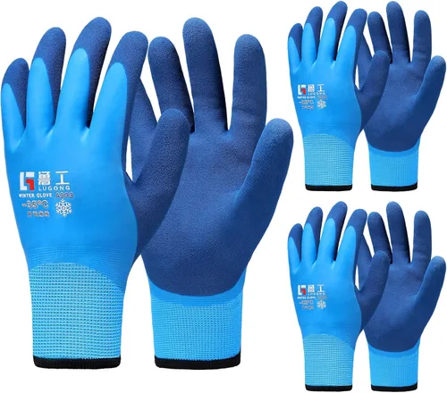 Guantes de trabajo de invierno impermeables para hombre Guantes térmicos aislados Guantes cálidos de congelador para trabajo en clima frío