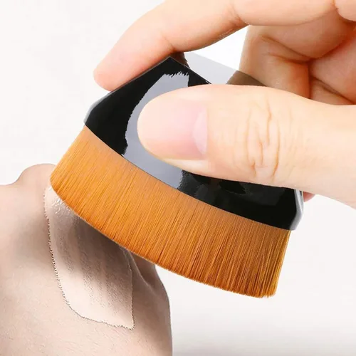 Miniatura 4 de Brochas para Base De Maquillaje, Cepillo De Maquillaje Con Tapa Plana con Estuche de Almacenamiento, Cepillo de Base Kabuki de parte superior plana