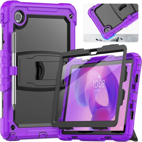 Miniatura 10 de HXCASEAC Funda para Lenovo Idea Tab 11, Tab M11/K11 (TB336FU/TB330FU), diseño a prueba de golpes, protector de pantalla, soporte integrado, soporte