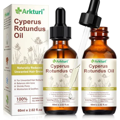 Aceite Cyperus Rotundus, aceite Cyperus Rotundus para depilación, reduce el crecimiento del vello corporal, calma e hidrata la piel, encoge los