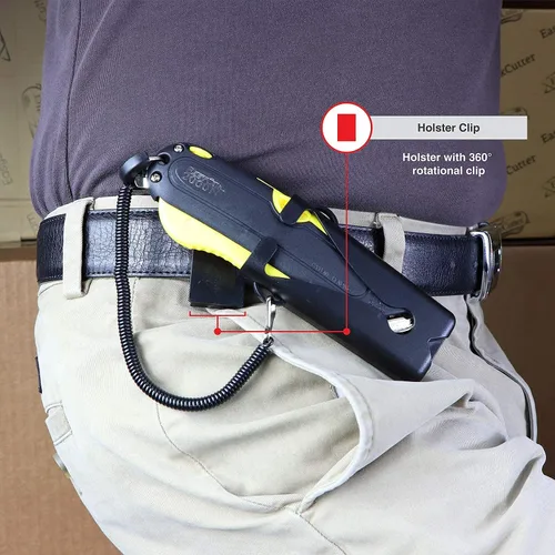 Miniatura 9 de EasyCut 2000 Cuchillo utilitario retráctil seguro para cortar cajas, amarillo, 09700