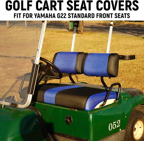 Miniatura 2 de Fundas de asiento delantero y trasero para carrito de golf para Yamaha G2 G8 G9 G11 G14 G16 G19 G20 G21 G22, tela de poliéster duradera, fundas