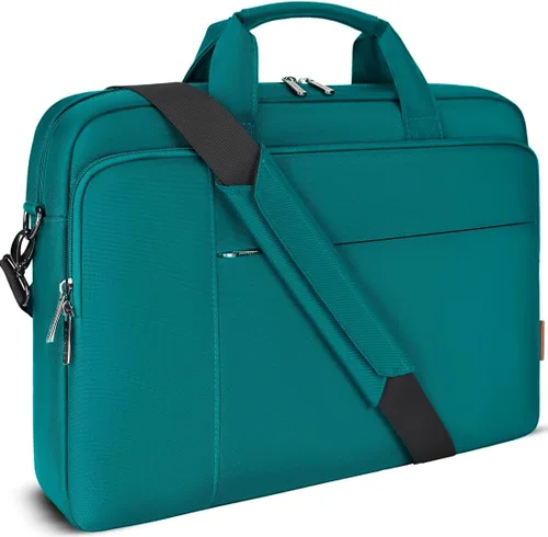 Miniatura 9 de DOMISO Bolsa de mano para laptop de negocios de 14 pulgadas, fundas protectoras para computadoras portátiles, maletín de computadora de trabajo