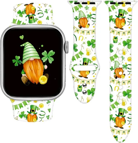 Miniatura 32 de Holidays - Correa de reloj compatible con Apple Watch de 38, 40, 41, 42, 44, 45 y 49 mm para mujeres y hombres, correa deportiva de silicona suave