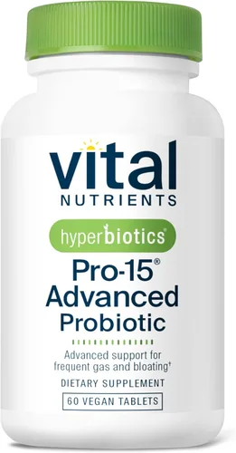 Pro-15 Advanced Fuerza Probiotios: 3 X Las cepas CFU unidades con extracto de Kiwi, 15 cepas x más eficaz que Cápsulas con tecnología de entrega