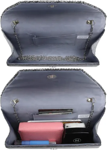 Miniatura 5 de Dasein Bolsos de noche para mujer, bolsos de boda, bolsos de mano, embragues de fiesta, cóctel, graduación, embrague formal con diamantes