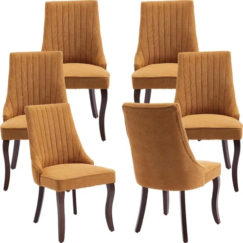 Miniatura 34 de Sillas de Comedor - Juego de 2 sillas de comedor modernas de mediados de siglo, tapizadas de tela con respaldo alto, sillas de cocina y comedor