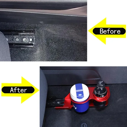 Miniatura 5 de Organizador expansor de portavasos para asiento de pasajero de automóvil compatible con Toyota Tundra 2022-2023 asiento de pasajero de aluminio