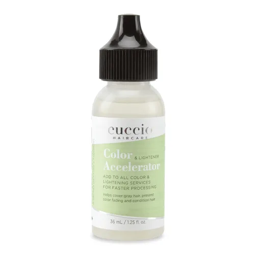 Cuccio Acelerador de color y aclarador para el cuidado del cabello, corta el proceso a la mitad, proporciona una excelente cobertura de canas, evita