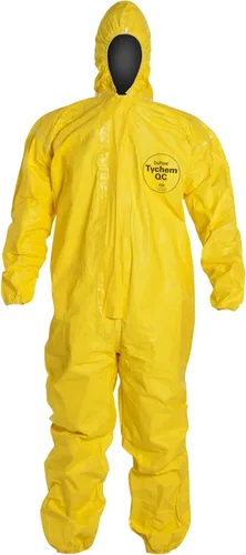 Overol de protección química Tychem QC con capucha de Dupont, tallas M a 4XL (M)