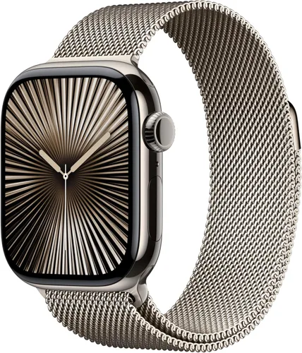 Miniatura 28 de Apple Watch Series 10 [GPS 42 mm] Smartwatch con caja de aluminio negro brillante y correa deportiva negra - M/L. Rastreador de fitness, aplicación