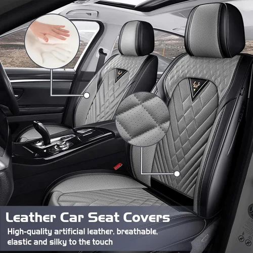 Miniatura 2 de Fundas de Asiento de Coche para Nissan Murano 2003-2026, Funda de Asiento Completa de Piel Nappa Impermeable, Protector de Asiento Automotriz