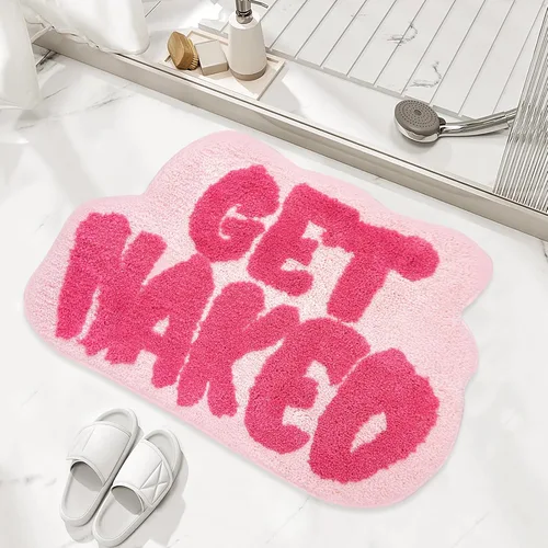 Miniatura 7 de Alfombra de baño Get Naked, bonita alfombra de baño para baño, tapete antideslizante para suelo de ducha, tapete ultra suave, divertida decoración