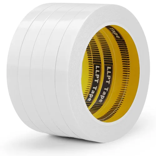 Miniatura 13 de LLPT Cinta de Doble Cara 1/2" x 15 m Cada 3 Paquetes Adhesiva Transparente Ultra Delgada Desgarrable a Mano para Manualidades DIY, Álbumes