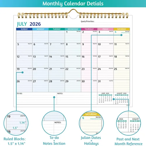 Miniatura 3 de Calendario de pared 2026-2028 – julio 2026 – junio 2028, calendario de 2 años 2026-2028, 11 x 8.5 pulgadas, calendario 2026 de 24 meses, calendario