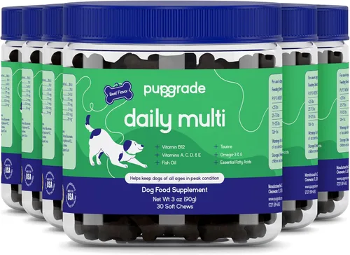 Miniatura 8 de PupGrade Multivitamínico diario para perros – Suplemento todo en uno con aceite de pescado Omega, vitaminas A, C, D, E y B complejo para la salud