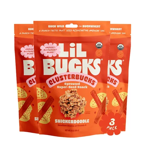 Clusterbucks - Granos de superalimentos sin granos, granola apta para dieta cetogénica con trigo sarraceno germinado cultivado regenerativamente,