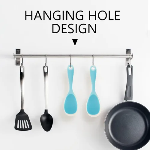 Miniatura 6 de SHOWERORO 2 cucharas de arroz de silicona resistentes al desgaste compactas para cocina, hogar y restaurante, fácil de limpiar y diseño ergonómico