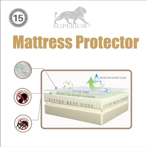 Miniatura 7 de Superior 100% impermeable Protector de colchón hipoalergénico Premium