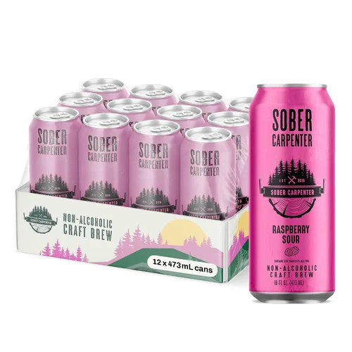 Miniatura 13 de SOBER CARPENTER - Cerveza sin alcohol de trigo blanco estilo belga, cerveza artesanal para todas las ocasiones, licores sin alcohol y alternativa al