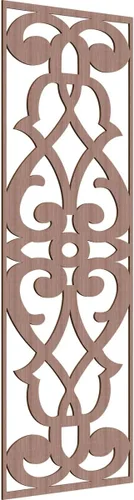 Miniatura 100 de 9 3/8"W x 24 3/8"H x 1/4"T Bellaire Decorativos Paneles de pared de madera calado, abedul