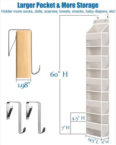 Miniatura 2 de Organizador de Almacenamiento Sobre la Puerta, Organizador de Baño para RV, Organizador Sobre la Puerta para Almacenamiento y Organización