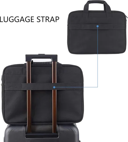 Miniatura 7 de KROSER Maletín ligero expandible para laptop de 17.3 pulgadas, bolsa de trabajo de negocios premium repelente al agua para viajes/mujeres/hombres