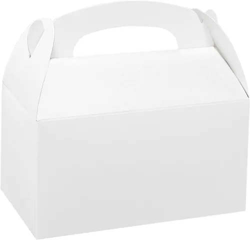Xxcxpark 24 cajas de regalo blancas de 6.2 x 3.5 x 3.5 pulgadas, caja de embalaje de papel kraft con tapa para manualidades, cubos, cupcakes, cajas
