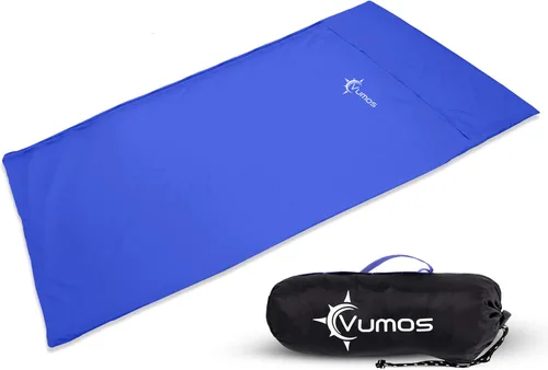 Forro para saco de dormir y sábana de campamento, material similar a la seda para viajes, tiene cremallera de longitud completa