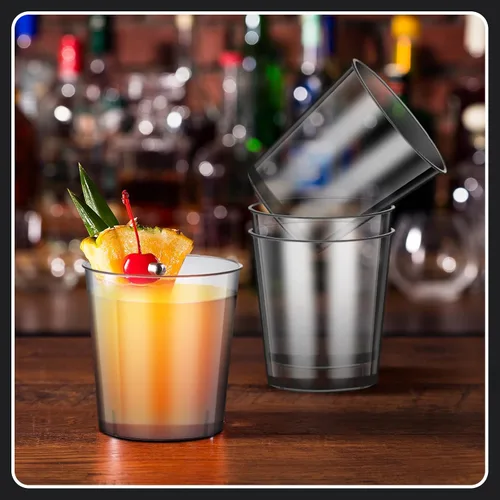 Miniatura 4 de Tioncy 100 vasos de chupito de plástico neón de 1 oz, vasos de chupito desechables de colores, mini vasos de fiesta para beber para cóctel, whisky