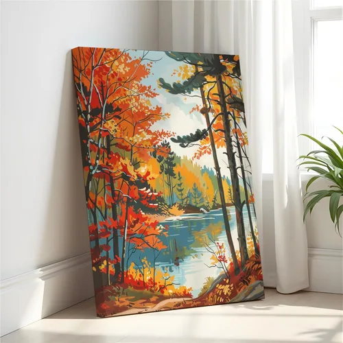 Miniatura 29 de Póster de paisaje, arte de pared retro vintage, galería de pintura de la naturaleza 22 (montañas Ades, 11 x 14 pulgadas, marco negro)