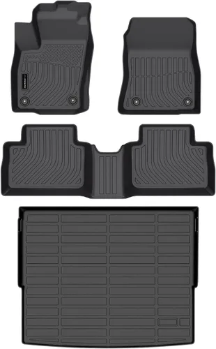 Miniatura 27 de Auxko All Weather Floor Mats Cargo Mat with Backrest Mat for Nissan Pathfinder 2022-2025 2026 TPE Liners Accessories Guard Odorless Anti-Slip Floor