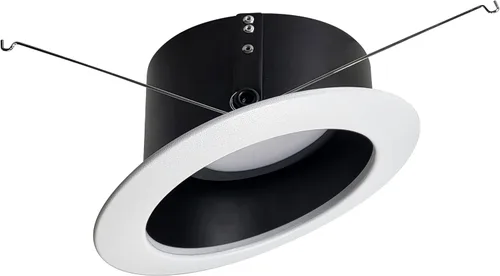 Miniatura 2 de Nora NLRS-611L1TWW Reflector LED de retrofit inclinado de 6 pulgadas, CCT seleccionable (reflector blanco, anillo blanco)