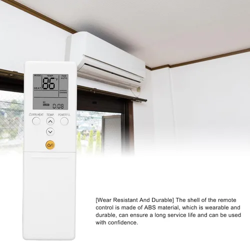 Miniatura 2 de ASHATA Control remoto de aire acondicionado compatible con Fuji AR REM1U, pantalla doble, diseño de carcasa deslizante, Fahrenheit y Celsius