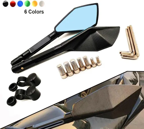 Miniatura 5 de Espejos de moto, para K-awasaki Ninja ER6N W800 Z750 ZX6 ZX9R ZXR400 ZZR600 para VERSYS-1000 Espejos de motocicleta Espejos retrovisores laterales