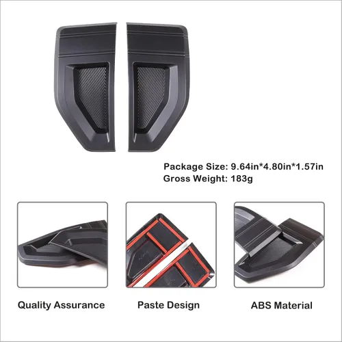 Miniatura 7 de Cubiertas de ventilaciones laterales del guardabarros del automóvil, tira de moldura compatible con Ford Maverick 2022-2025 2026, fibra de carbono