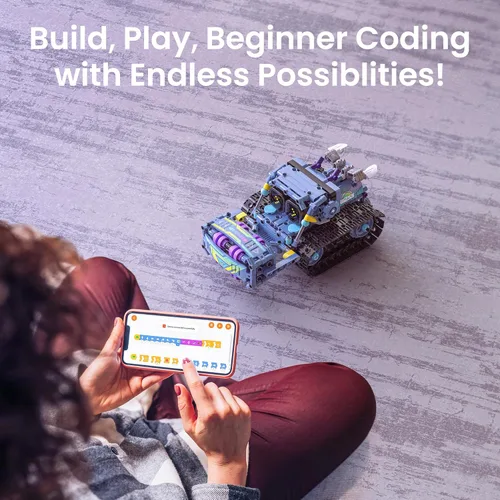 Miniatura 5 de Sillbird Kit de construcción de robot con control remoto, regalos STEM para niños de 8 a 12 años, juguetes creativos robóticos de codificación