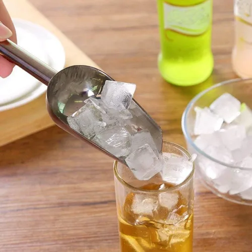 Miniatura 2 de 4 cucharas pequeñas de acero inoxidable, cucharas medidoras pequeñas de 3 onzas para hielo, azúcar, frijoles mungados, arroz y alimentos