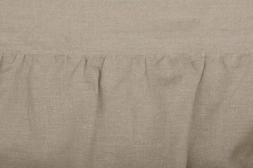 Miniatura 6 de Piper Classics Provincial Linen - Colcha con volantes beige natural, 56 pulgadas de ancho x 78 pulgadas de largo, falda con volantes en 3 lados