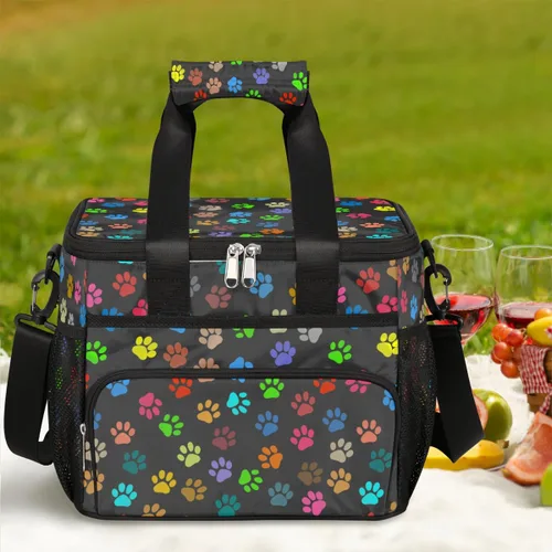 Miniatura 7 de Pardick Bolsa térmica suave con aislamiento de leopardo de galaxia para hombres y mujeres, lonchera grande a prueba de fugas, enfriador de playa