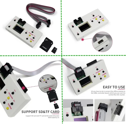 Miniatura 7 de CNCTOPBAOS Fresadora CNC 1610 PRO, con controlador GRBL fuera de línea, 3 ejes de escritorio DIY Mini CNC Router Kit Grabado Tallado PVC, PCB