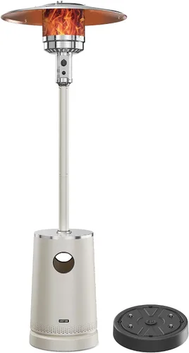 Miniatura 13 de EAST OAK - Calentador de patio de 50,000 BTU con diseño de mesa, quemador de acero inoxidable de doble capa, sistema de protección triple, ruedas